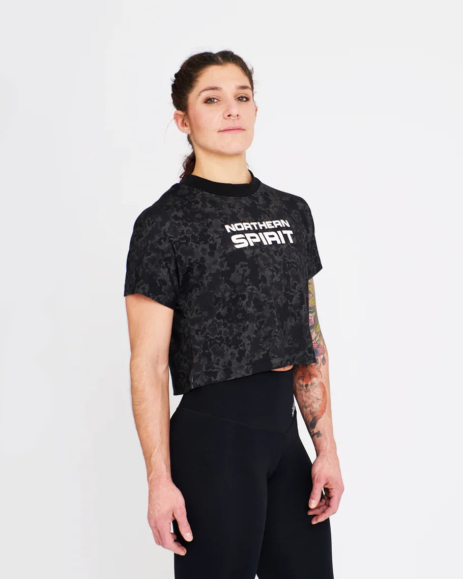 Crop Tee - NS Wings Military Tie&Dye