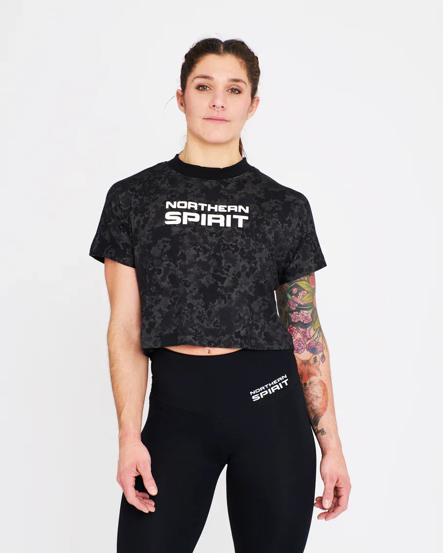 Crop Tee - NS Wings Military Tie&Dye