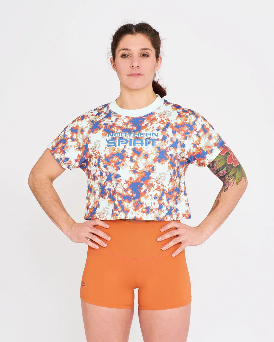 Crop Tee - NS Wings Military Tie&Dye