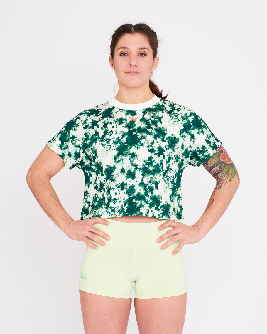Crop Tee - NS Wings Military Tie&Dye