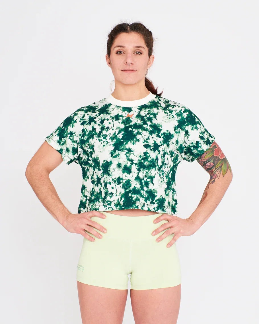 Crop Tee - NS Wings Military Tie&Dye