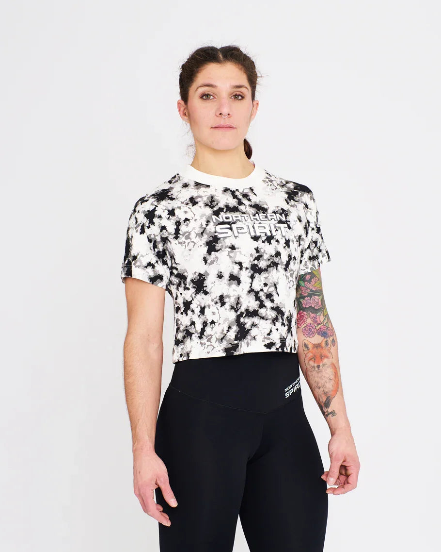 Crop Tee - NS Wings Military Tie&Dye