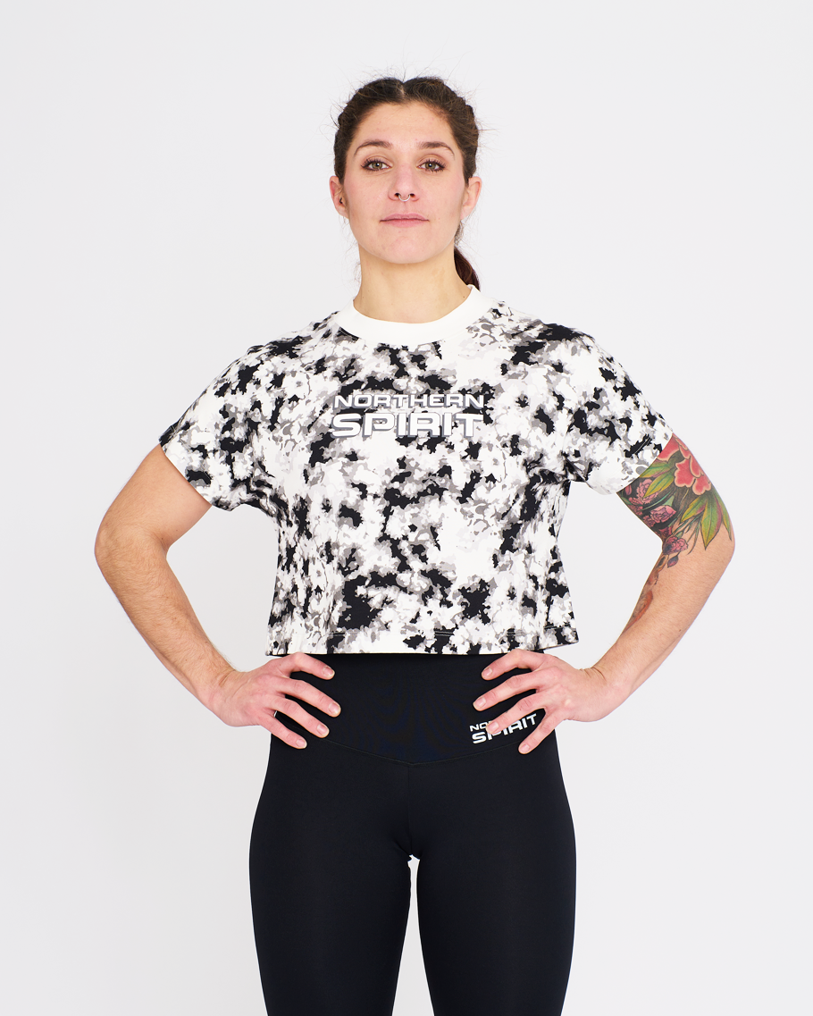 Crop Tee - NS Wings Military Tie&Dye