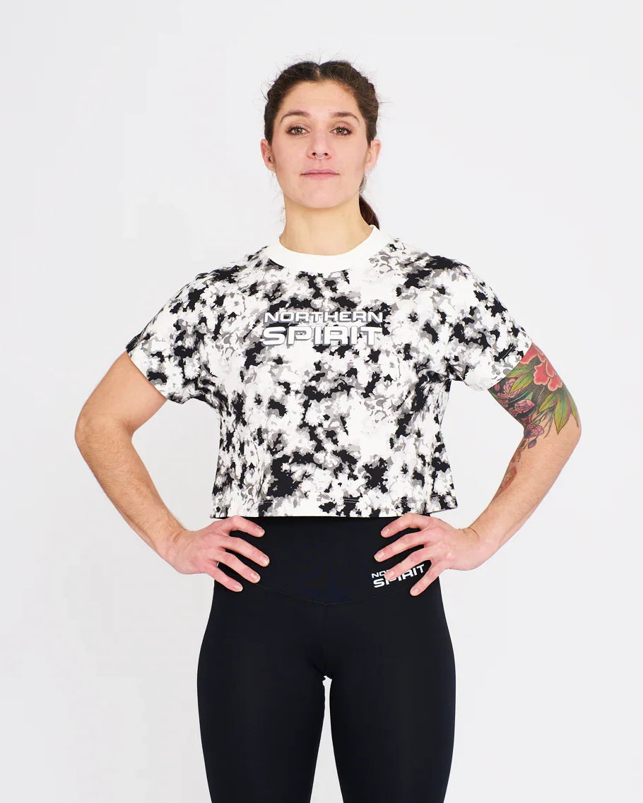 Crop Tee - NS Wings Military Tie&Dye