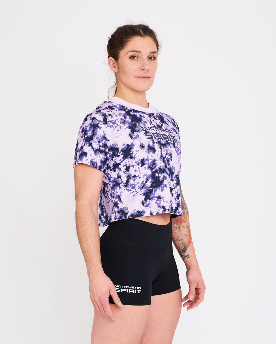 Crop Tee - NS Wings Military Tie&Dye