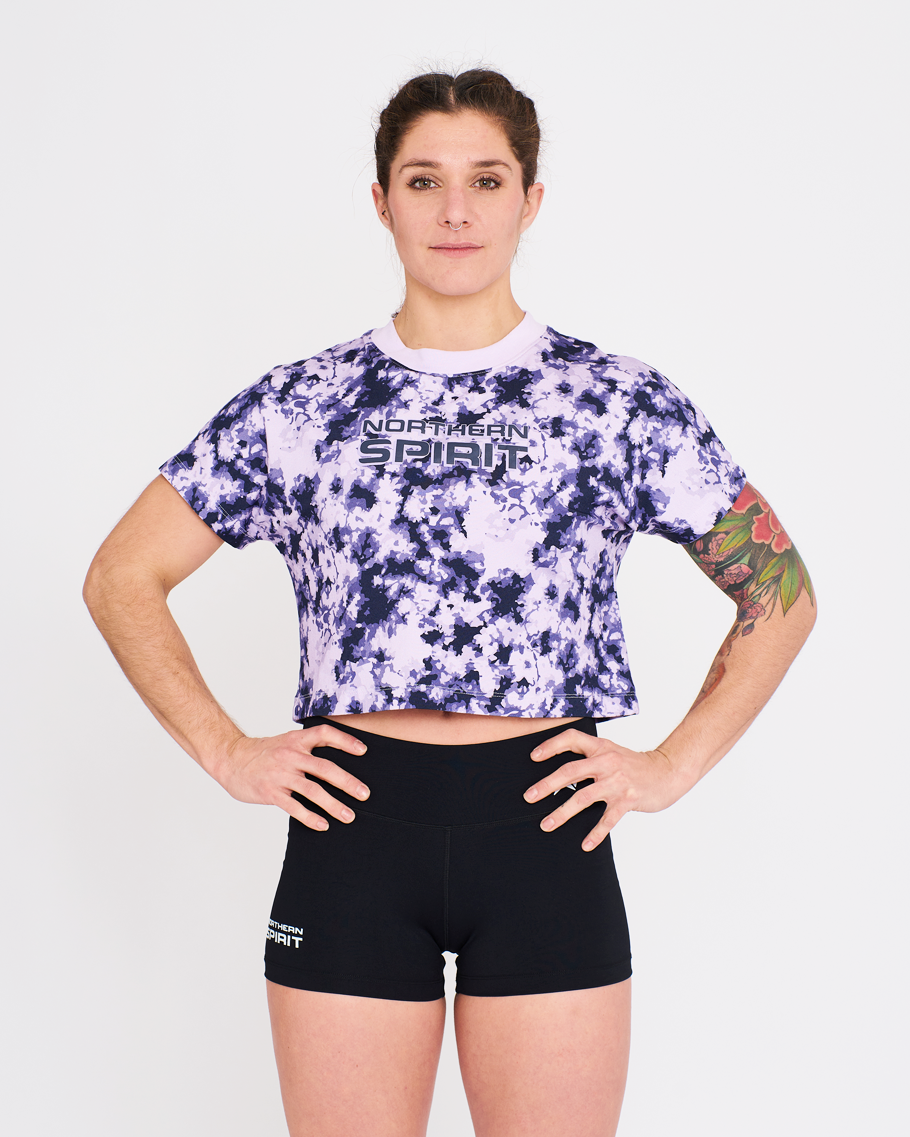 Crop Tee - NS Wings Military Tie&Dye