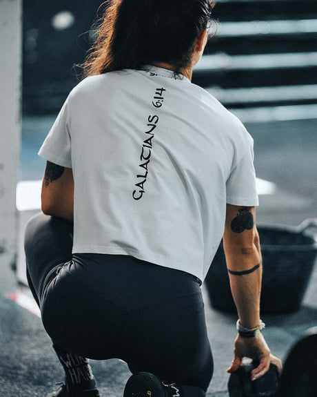 Women's Mayhem Oversized Crop top - Athlete white