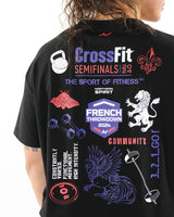 CrossFit® Baggy Top Patchwork - FRENCH THROWDOWN  overSized crop top