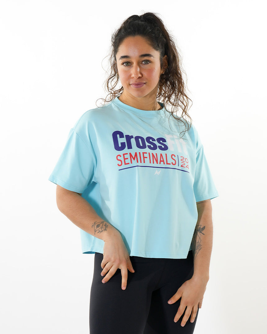 CrossFit® Baggy Top Patchwork - FRENCH THROWDOWN  oversized crop top