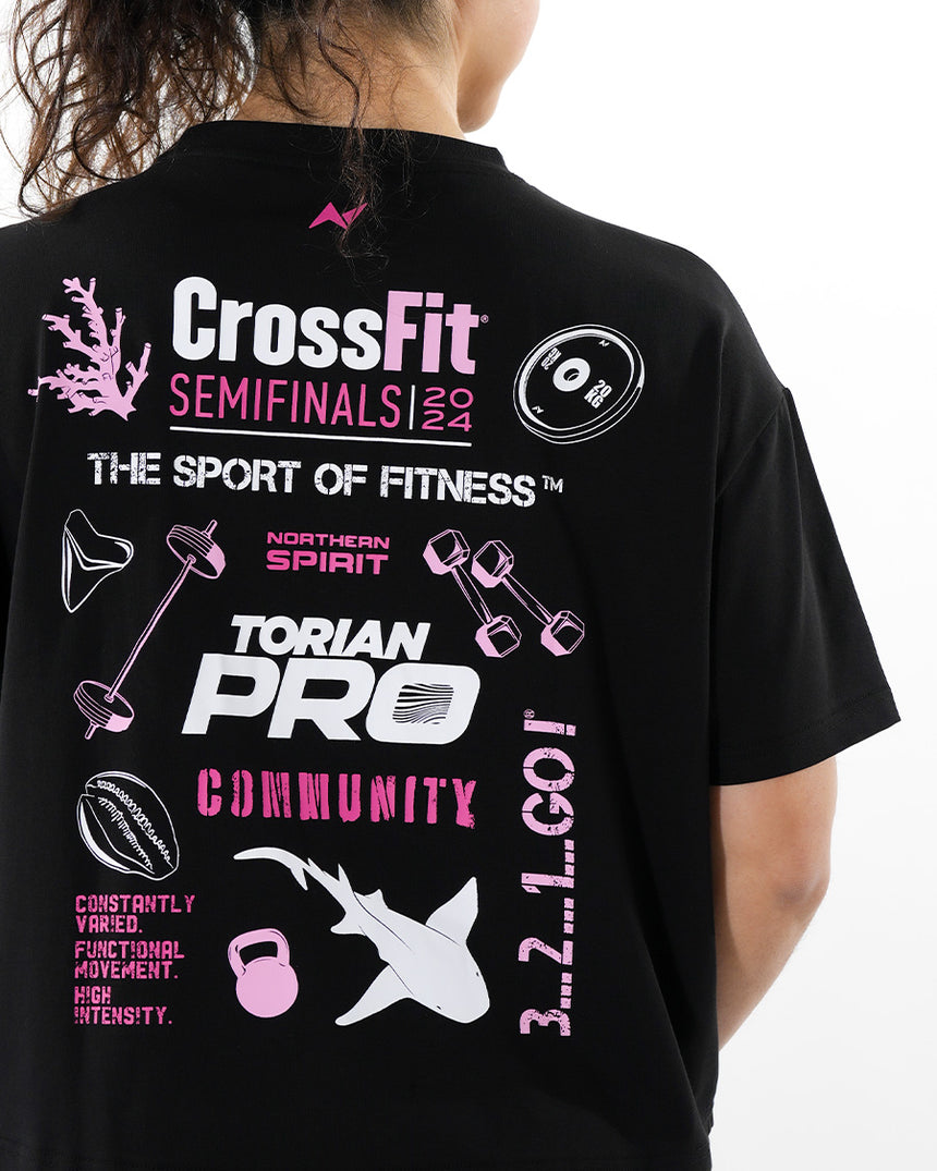 CrossFit® Baggy Top Patchwork - TORIAN PRO Women oversized crop top