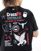 CrossFit® Baggy Top Patchwork Collector - WEST COAST CLASSIC  Women overSized crop top