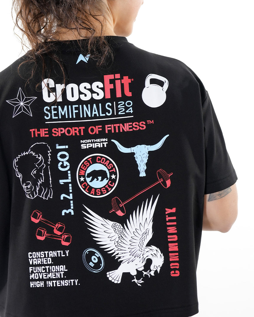 CrossFit® Baggy Top Patchwork WEST COAST CLASSIC Haut court oversize 