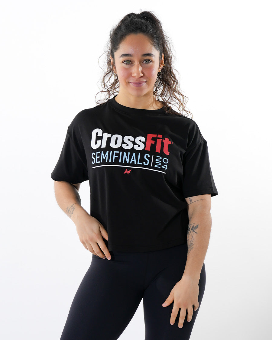 CrossFit® Baggy Top Patchwork Collector - WEST COAST CLASSIC  Women oversized crop top