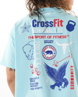 CrossFit® Baggy Top Patchwork Collector - WEST COAST CLASSIC Women overSized crop top