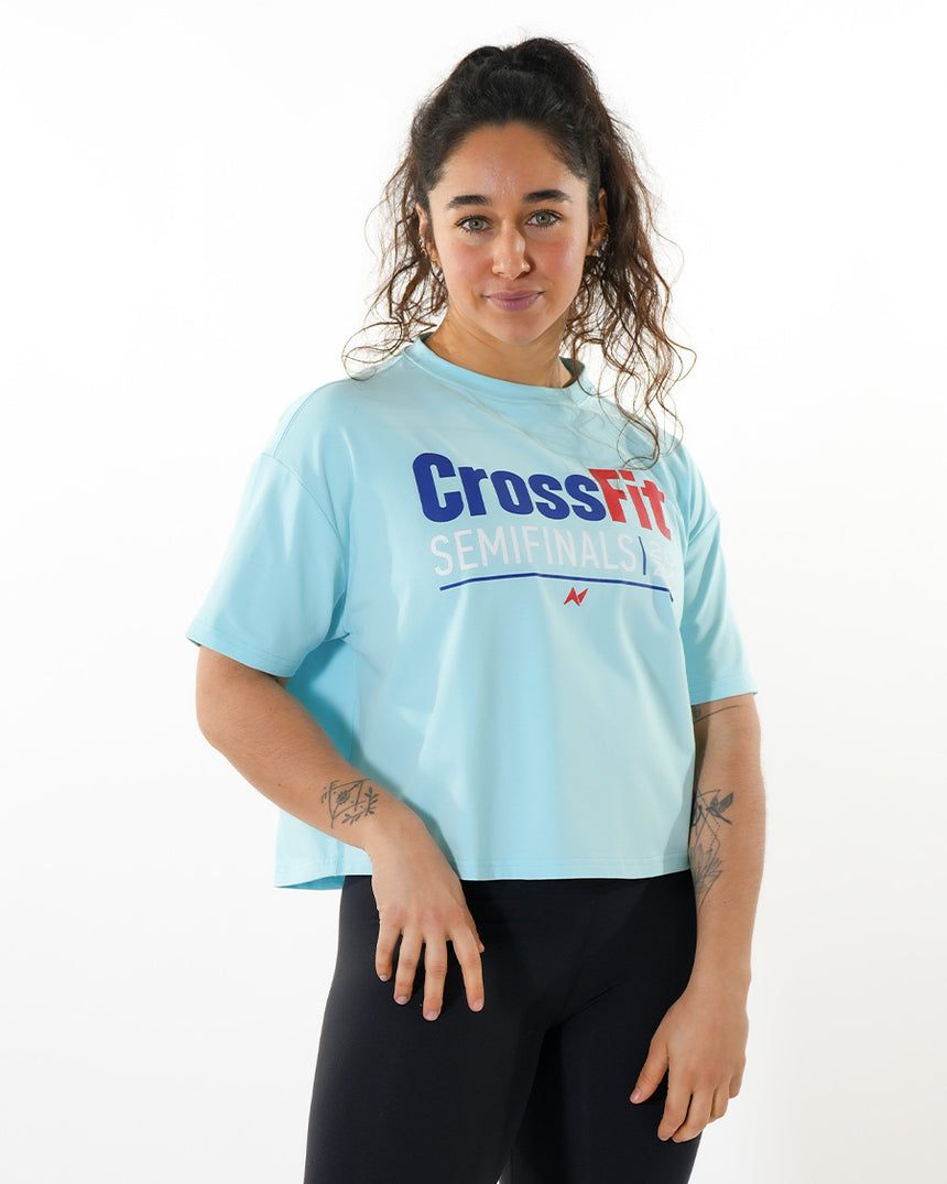 CrossFit® Baggy Top Patchwork Collector - WEST COAST CLASSIC Women oversized crop top