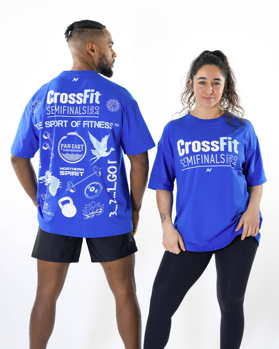 CrossFit® Smurf Patchwork - Far East Throwdown T-shirt oversize unisexe