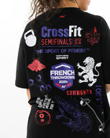 CrossFit® Smurf Patchwork - FRENCH THROWDOWN T-shirt oversize unisexe