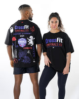 CrossFit® Smurf Patchwork - FRENCH THROWDOWN T-shirt oversize unisexe