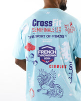 CrossFit® Smurf Patchwork - FRENCH THROWDOWN Unisex overSized T-shirt