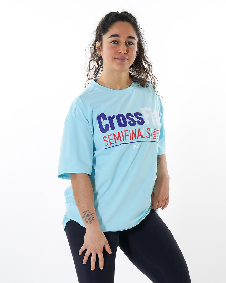 CrossFit® Smurf Patchwork - FRENCH THROWDOWN Unisex oversized T-shirt