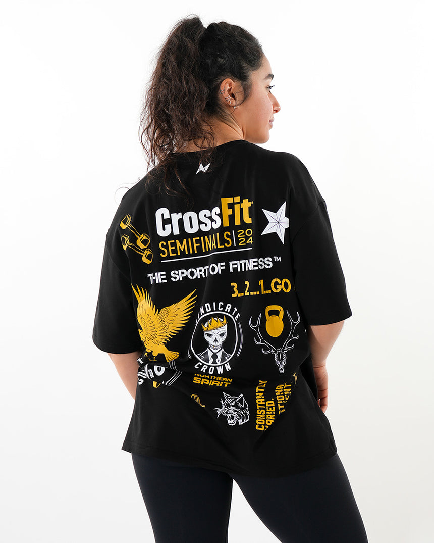 CrossFit® Smurf Patchwork - SYNDICATE CROWN Unisex oversized T-shirt