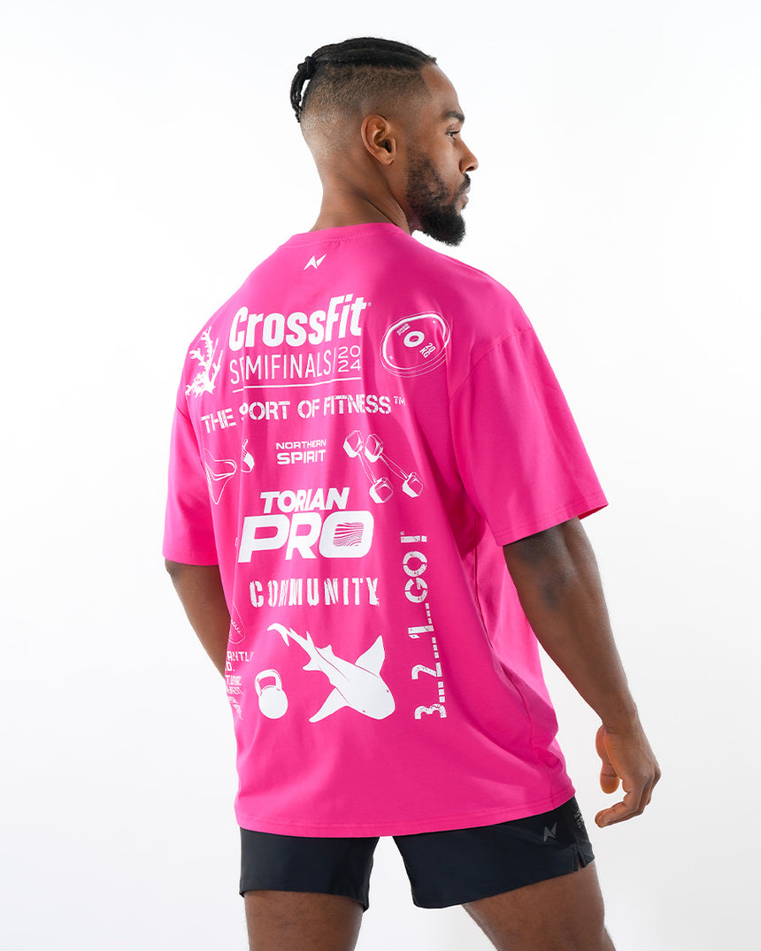 CrossFit® Smurf Patchwork - TORIAN PRO T-shirt oversize
 unisexe