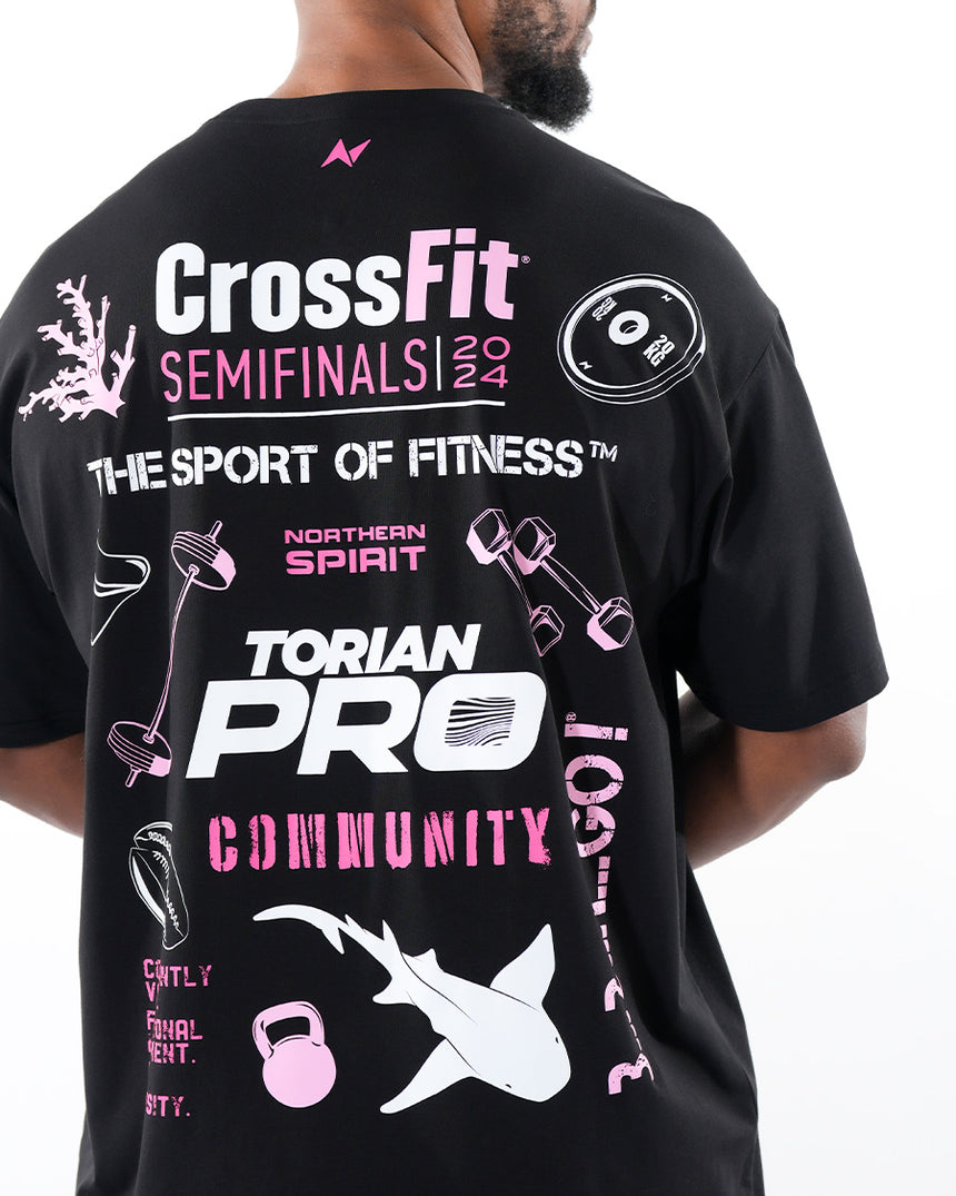CrossFit® Smurf Patchwork - TORIAN PRO T-shirt oversize unisexe