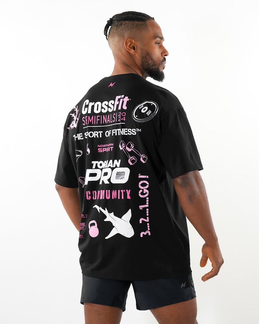 CrossFit® Smurf Patchwork - TORIAN PRO T-shirt oversize unisexe