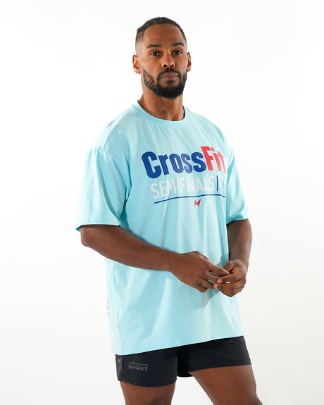 CrossFit® Smurf Patchwork Collector - WEST COAST CLASSIC Unisex oversized T-shirt Soft Sky