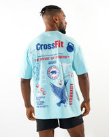 CrossFit® Smurf Patchwork - WEST COAST CLASSIC T-shirt oversize unisexe