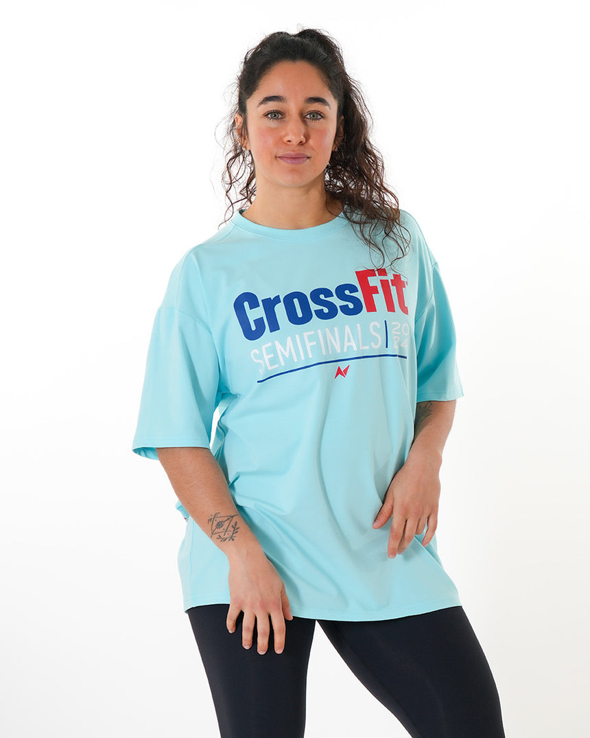 CrossFit® Smurf Patchwork - WEST COAST CLASSIC T-shirt oversize unisexe