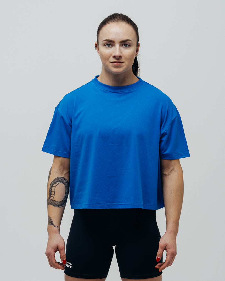 Women's Basic Oversized T-shirt - Blue