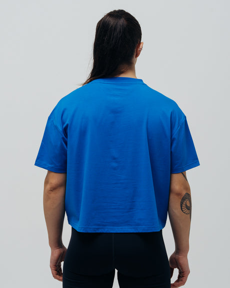 Women's Basic Oversized T-shirt - Blue