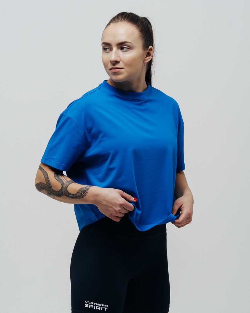 Women's Basic Oversized T-shirt - Blue
