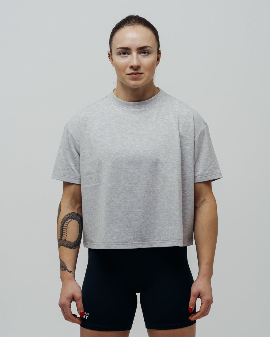 Women's Basic Oversized T-shirt - Grey