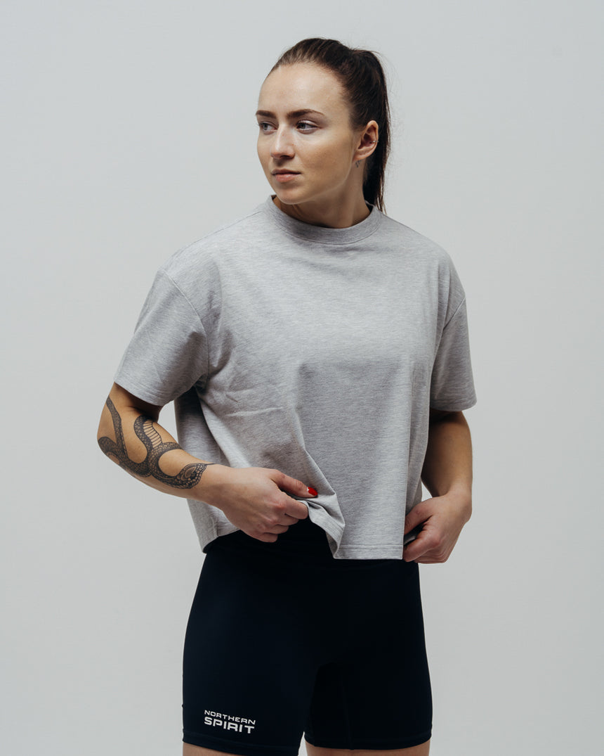 Women's Basic Oversized T-shirt - Grey