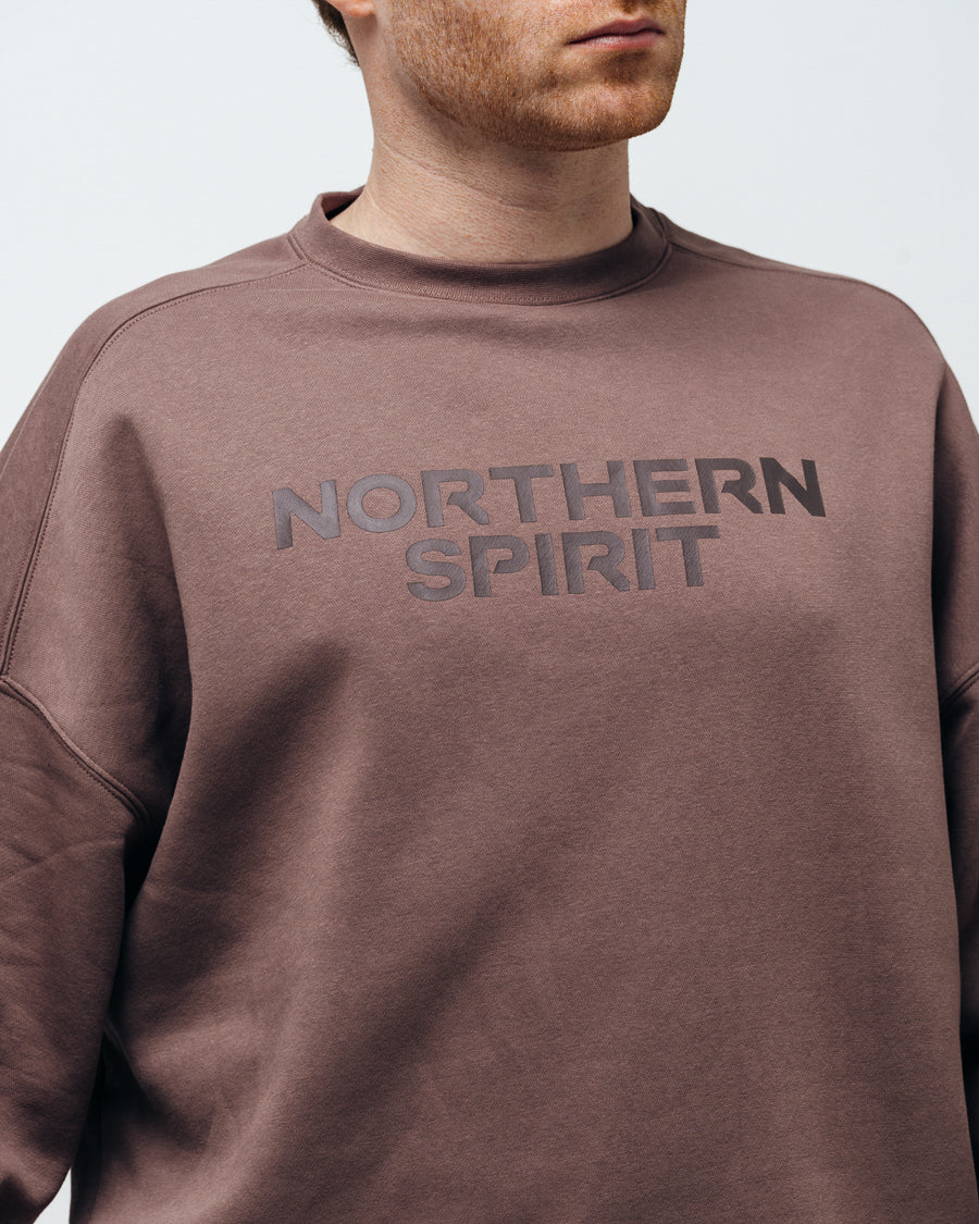 Unisex Cozy Oversized Sweatshirt Brick Brown | Northern Spirit