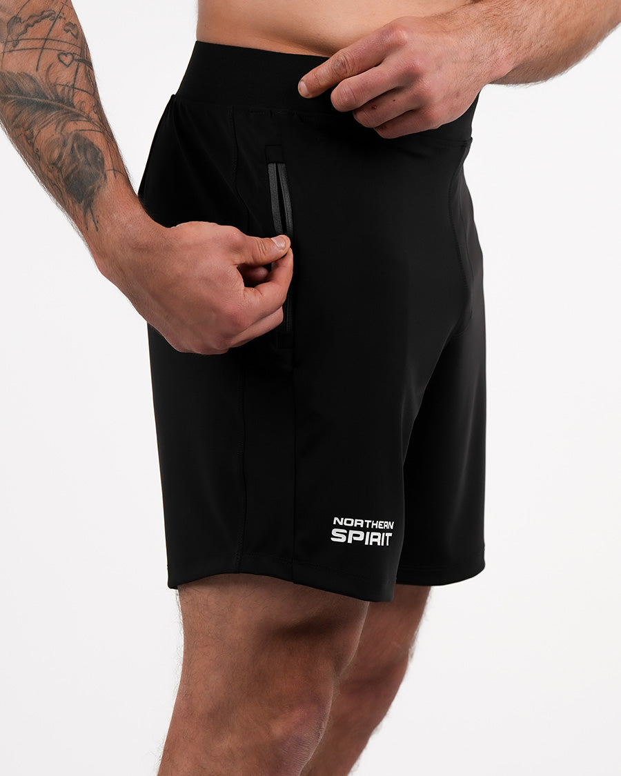 Slim stretch shorts online