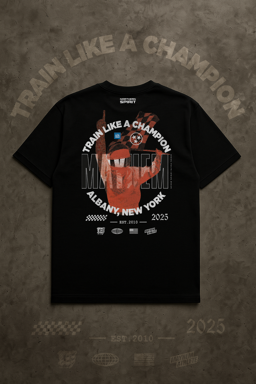 Unisex Mayhem T-shirt - Racecar Driver (Games 25 Edition)