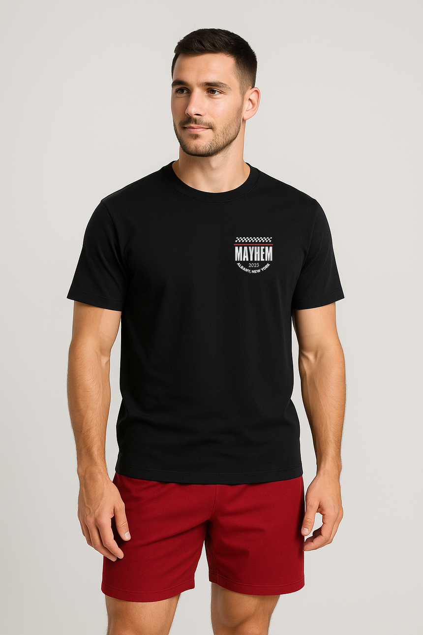 Unisex Mayhem T-shirt - Racecar Driver (Games 25 Edition)