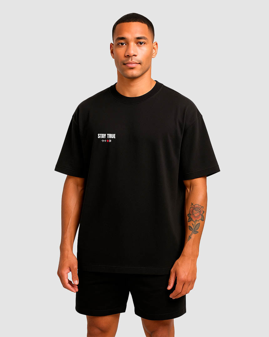 Unisex Graphic Oversized T-shirt - Heart Rose