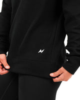 Unisex Stay True Oversized Sweatshirt - Black