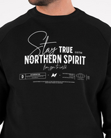 Unisex Stay True Oversized Sweatshirt - Black