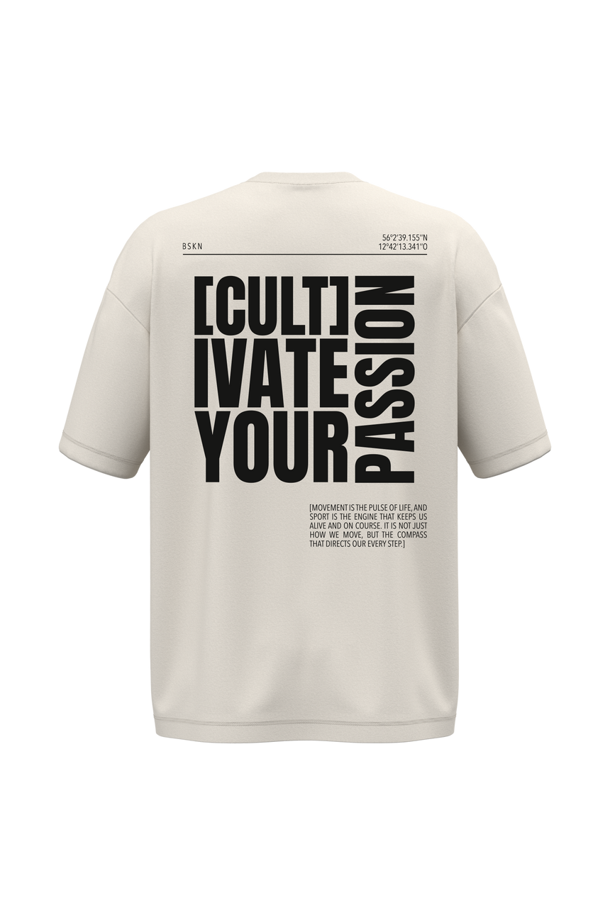 Unisex [Cult]ivate Oversized T-shirt - Beige