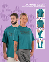 Partner Matching set - oversized T-shirts Emerald