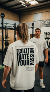 Unisex [Cult]ivate Oversized T-shirt - Beige