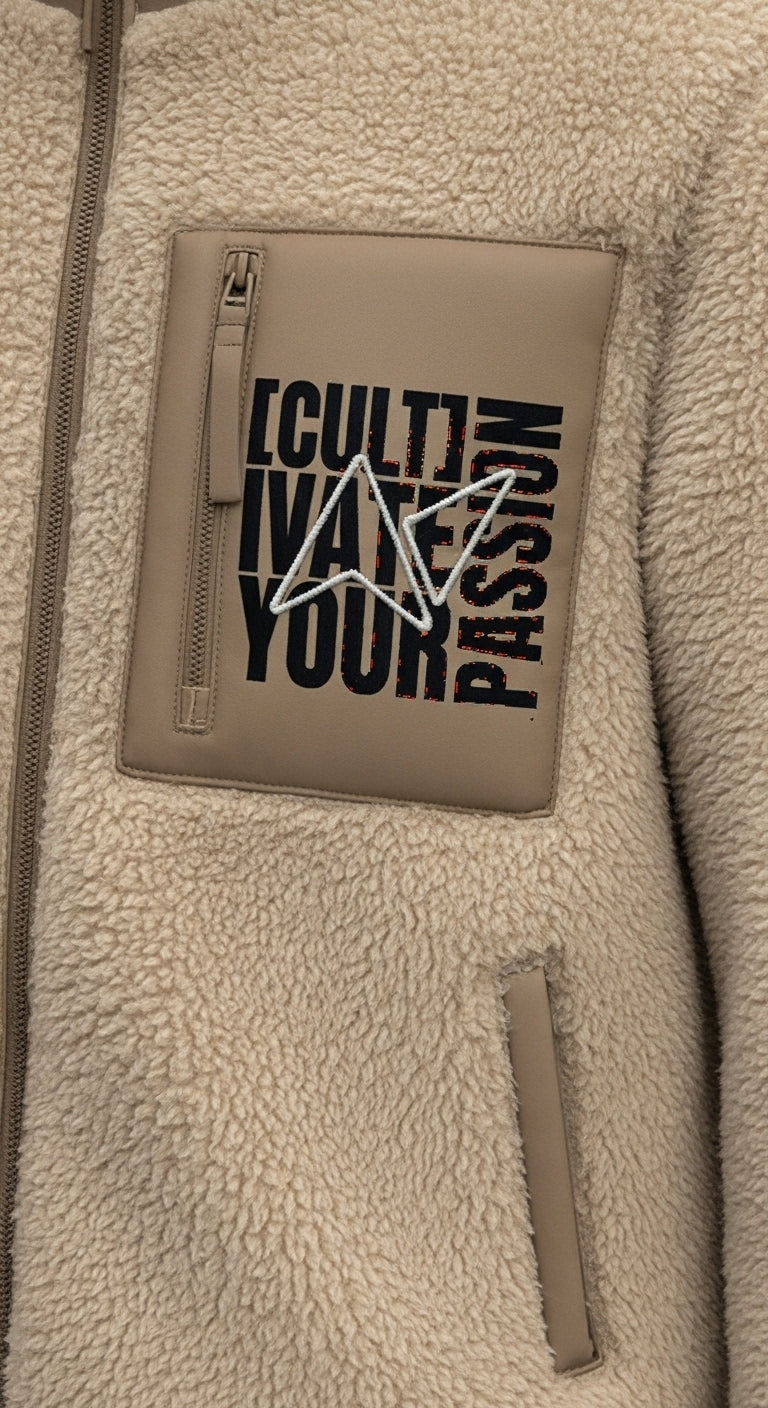 Unisex [Cult]ivate Sherpa Jacket - Beige