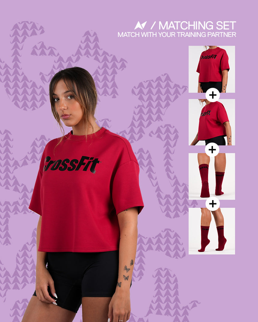 Matching set Women - oversized T-shirts Carmine