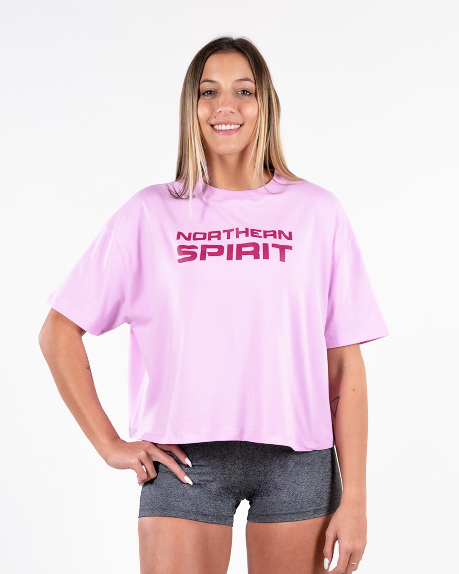 T-shirt oversize unisexe NORTHERN SPIRIT ROSE LAVANDE NS SMURF