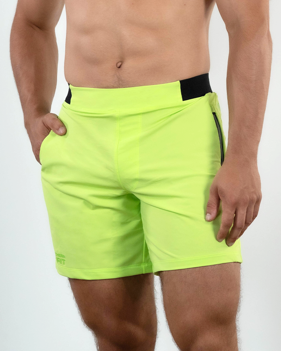 UNDER ARMOUR - Shorts Launch Run 2-in-1 Homme Marine Green/Lime Yel
